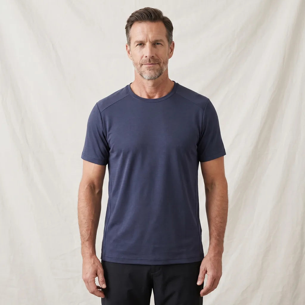 Navy Arlo Mesh T-Shirt 6