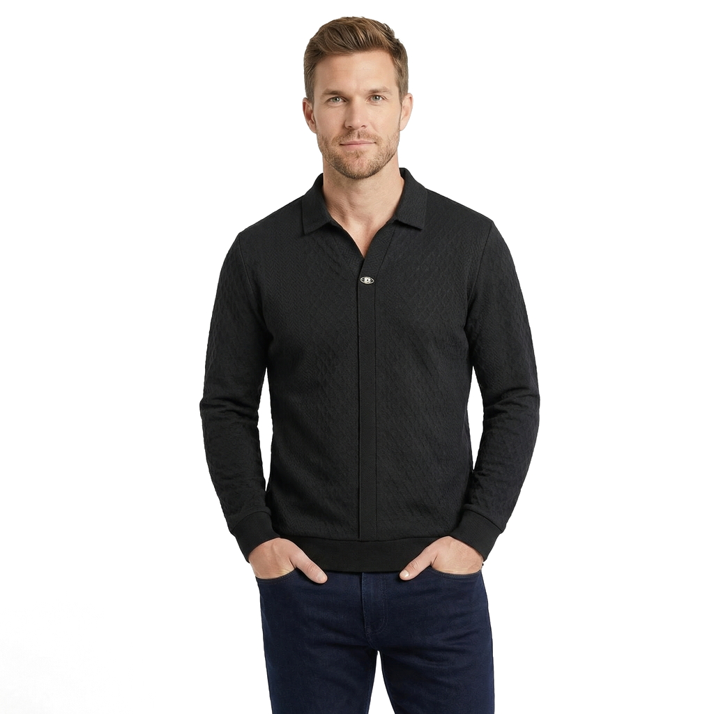 Black Hudson Cotton Jacquard Sweatshirt 3