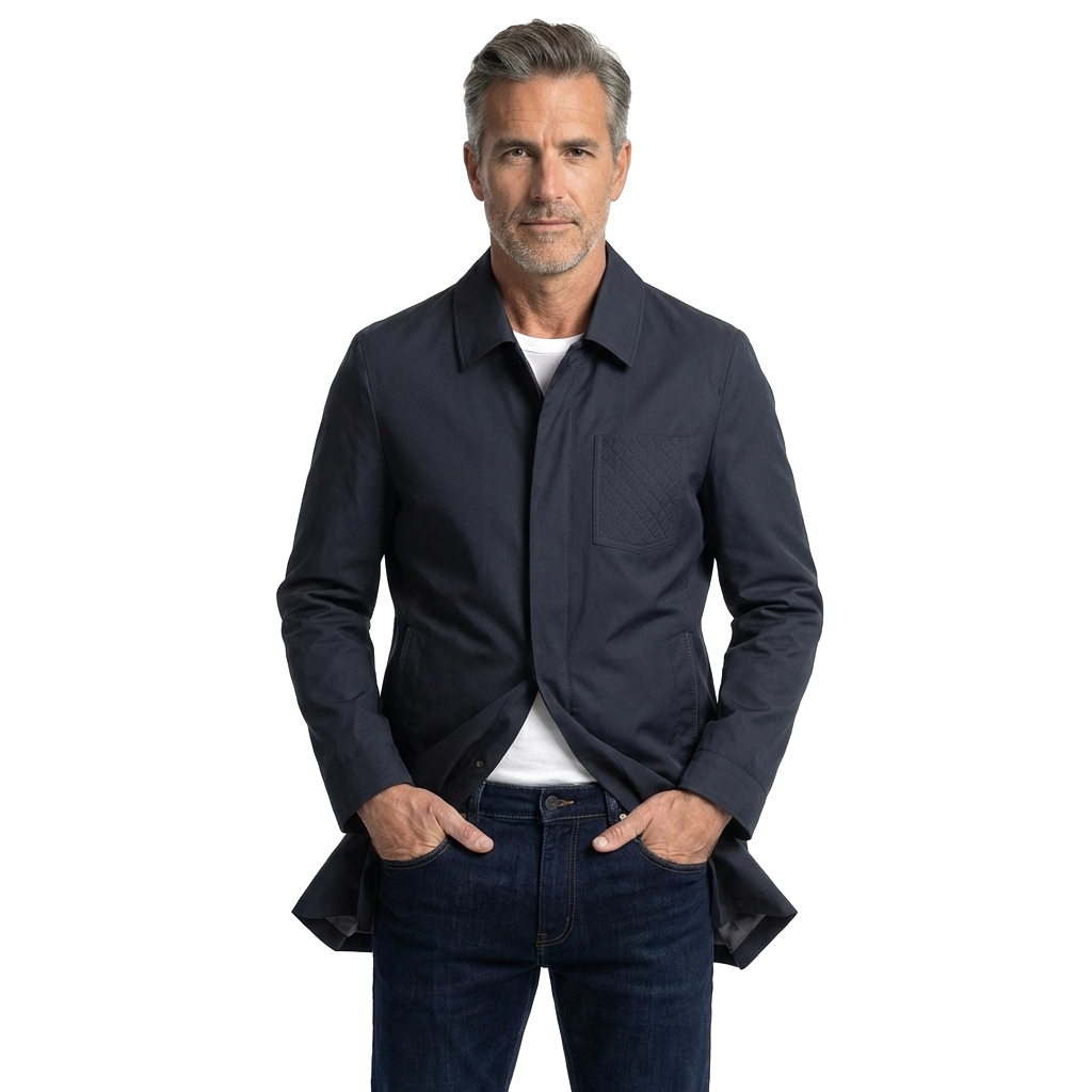 Blue Barrett Cotton Blend Trench 2