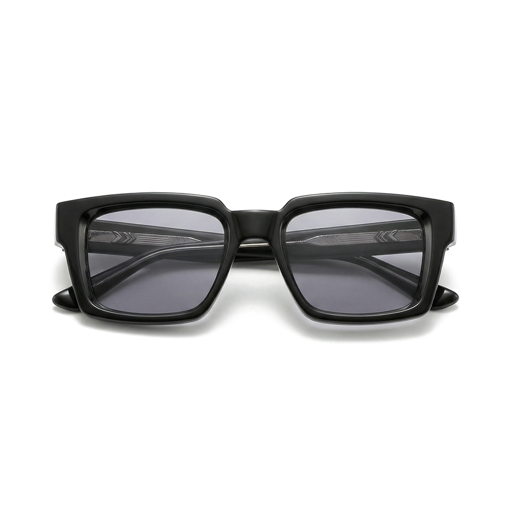C1 Black Frame Grey Lens Hudson Square Shades 1
