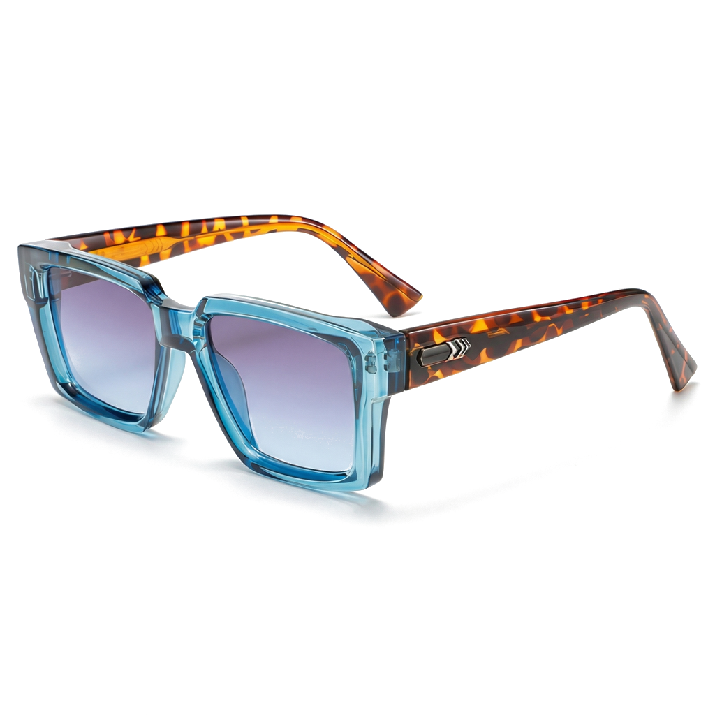 C2 Clear Blue Frame Blue Lens Hudson Square Shades 5