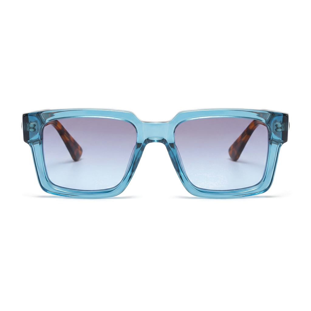 C2 Clear Blue Frame Blue Lens Hudson Square Shades 6