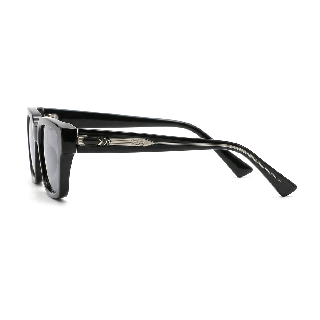C4 Clear Grey Frame Grey Lens Hudson Square Shades 3