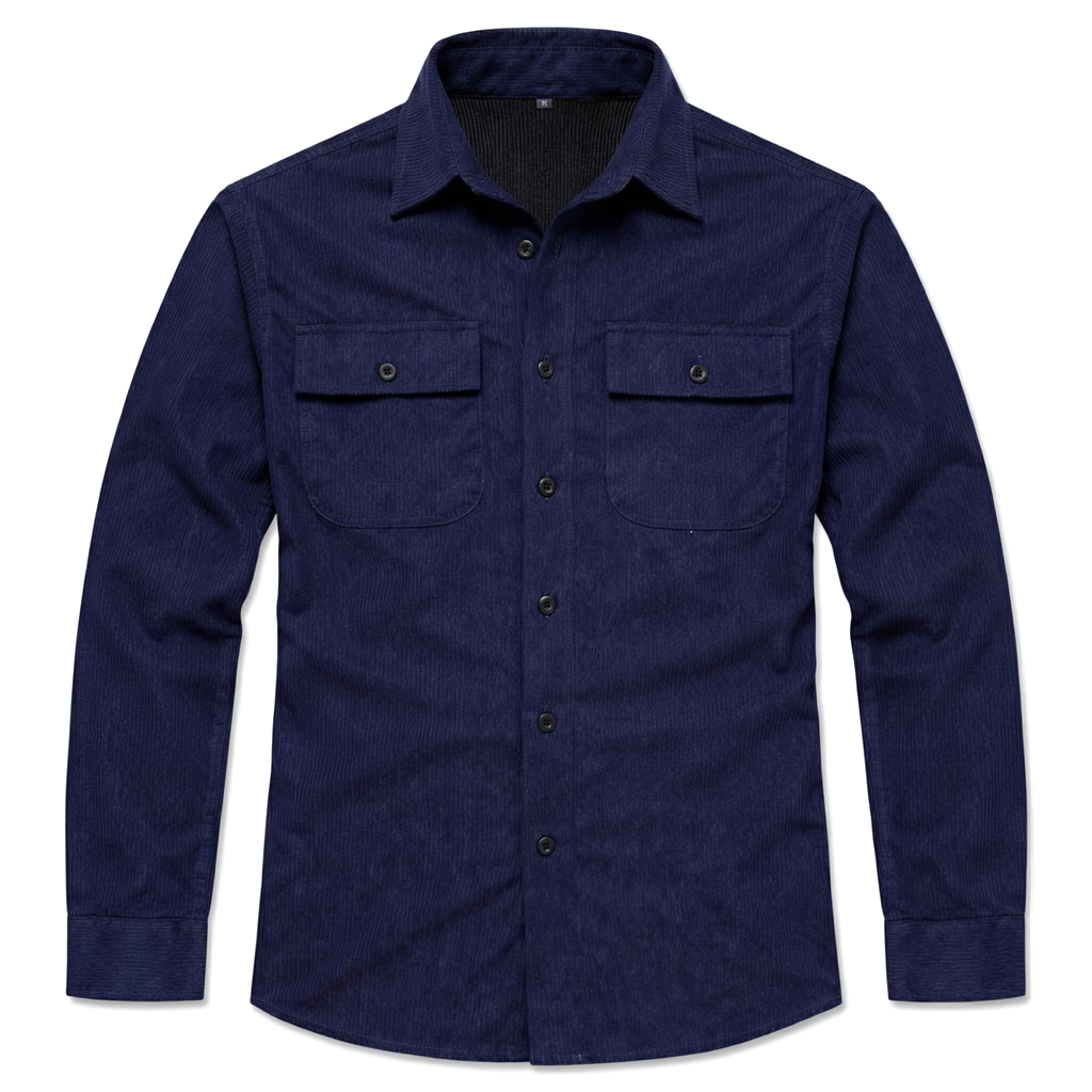 Jake Masson Cotton Corduroy Shirt AW - Color:Navy;Size:XS