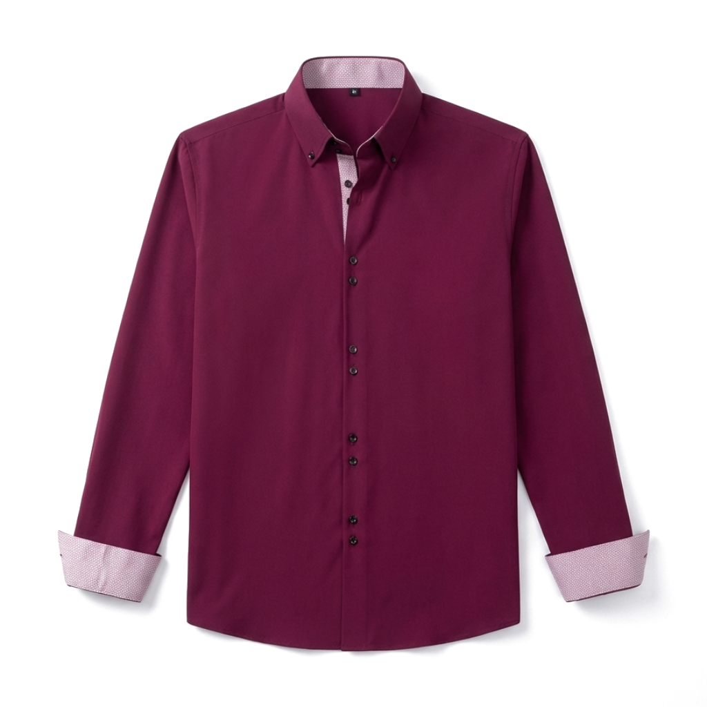 Julian Reed Stretch Shirt - Color:Wine Red;Size:XL
