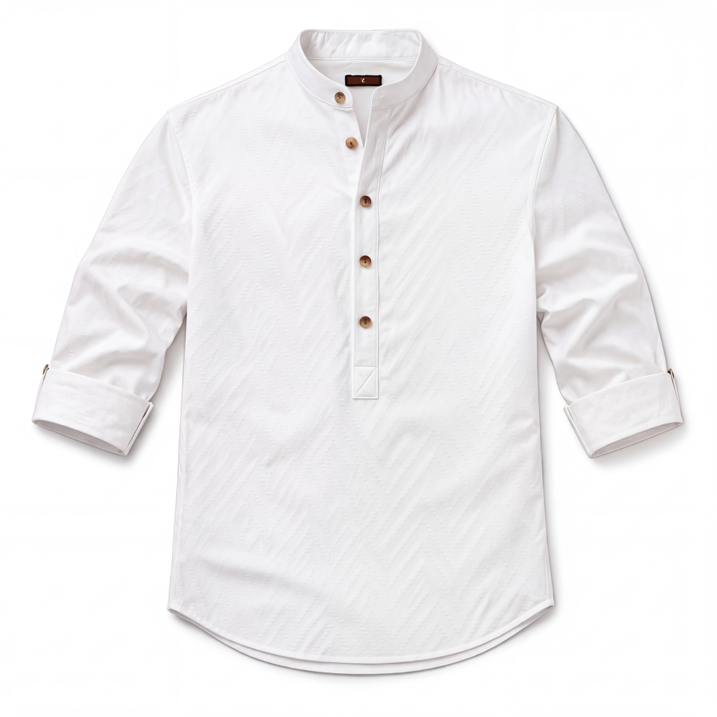White Justin Cole Cotton Shirt 1