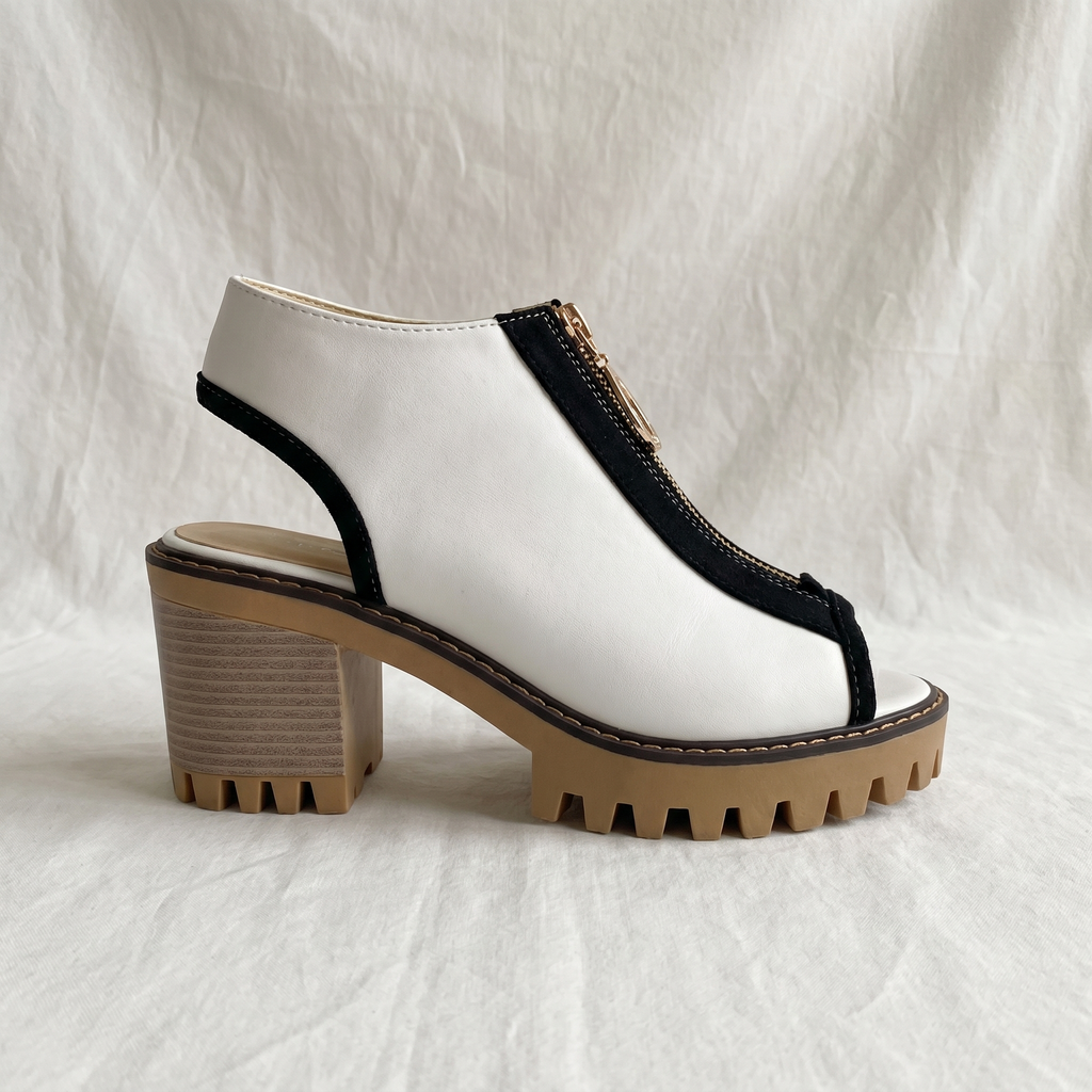 Larissa Zipper Heels