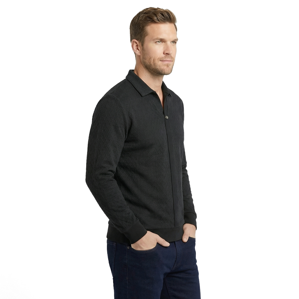 Black Hudson Cotton Jacquard Sweatshirt 2