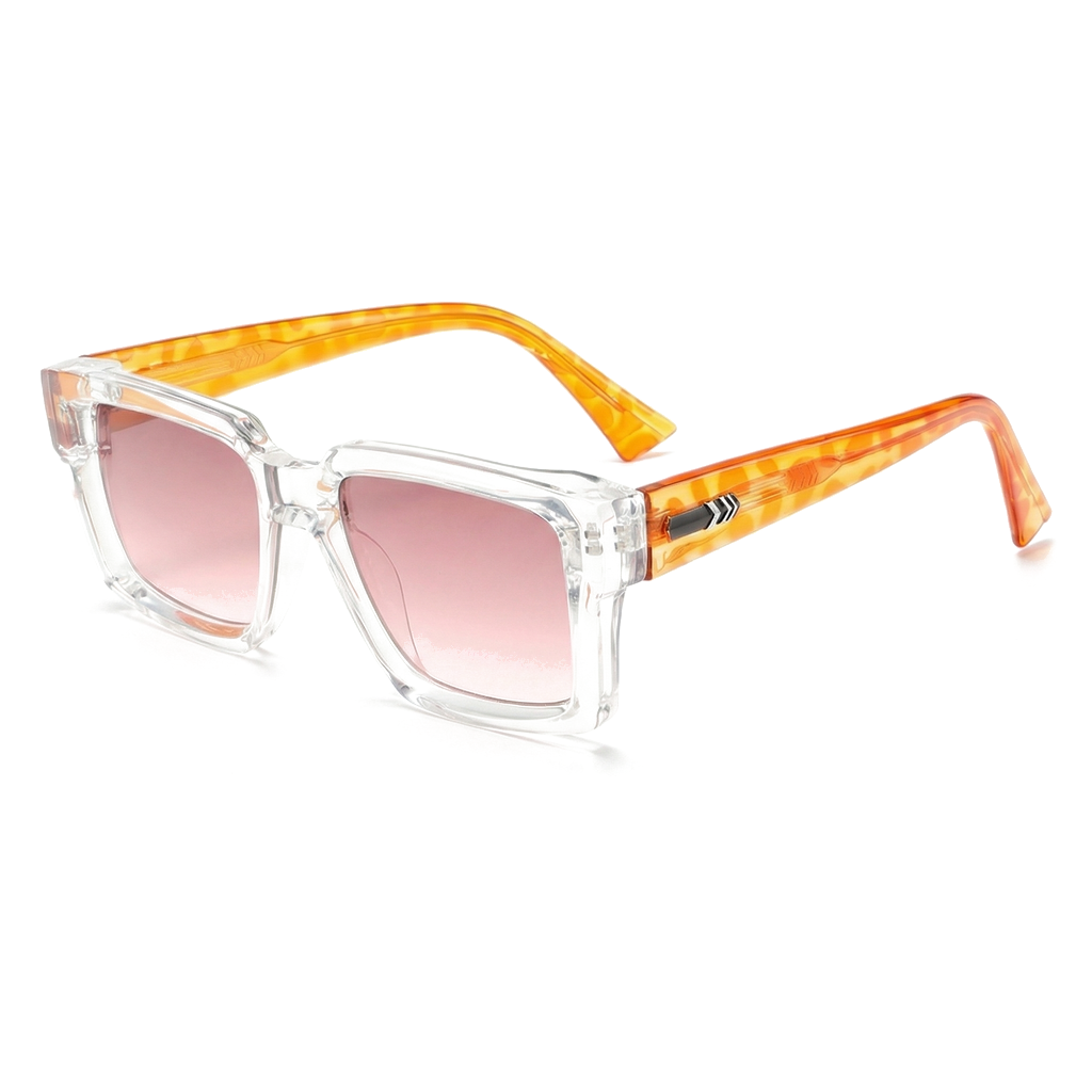 C2 Clear Blue Frame Blue Lens Hudson Square Shades 4