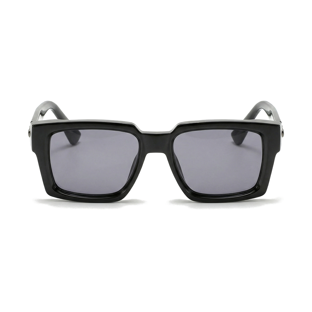 C4 Clear Grey Frame Grey Lens Hudson Square Shades 2