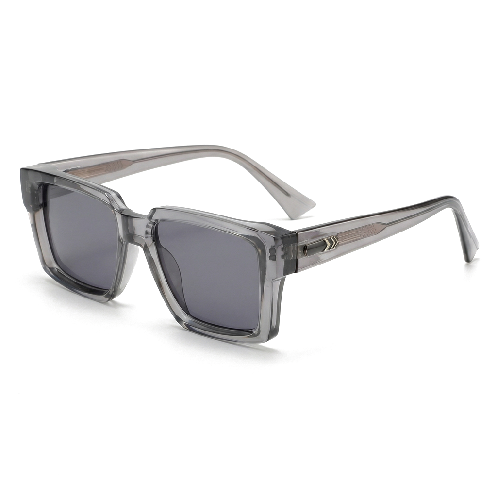 C5 Clear Frame Gradient Pink Lens Hudson Square Shades 1