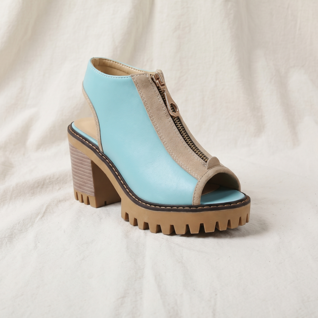 Larissa Zipper Heels