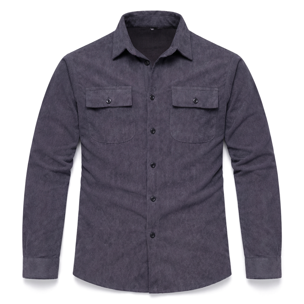 Jake Masson Cotton Corduroy Shirt AW - Color:Dark Gray;Size:XS