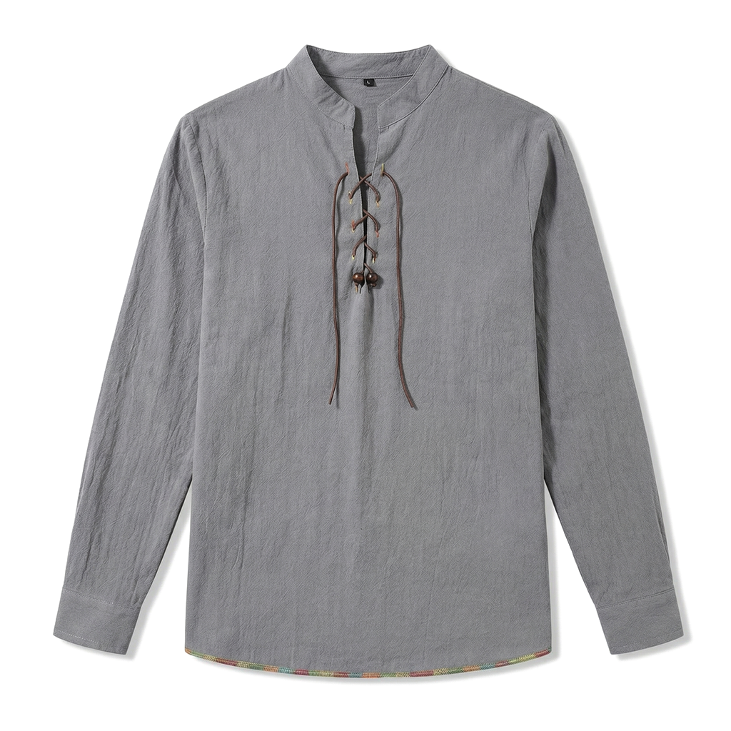 Joseph Henley Collar Shirt AW - Color:Gray;Size:XS