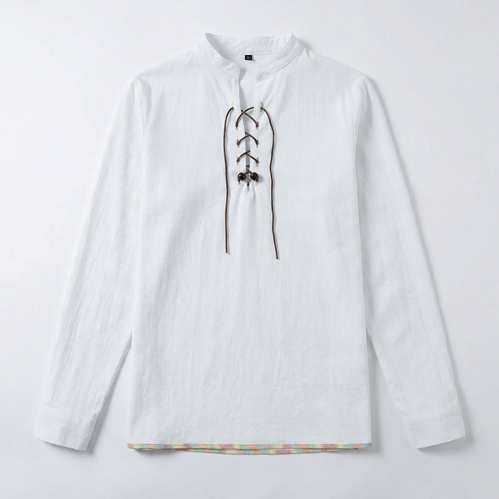 Joseph Henley Collar Shirt AW - Color:White;Size:XS