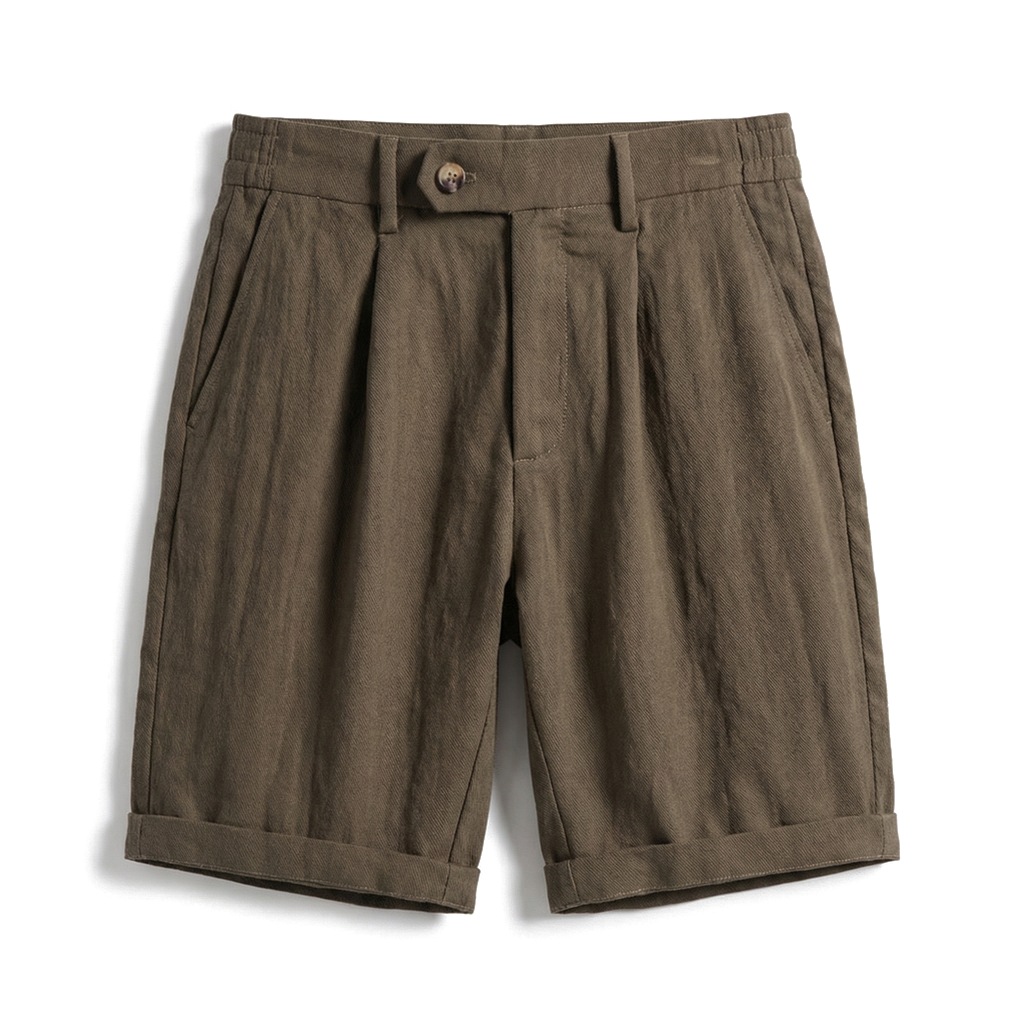 Julian Lyocell Cotton Shorts - Color:Coffee;Size:XS