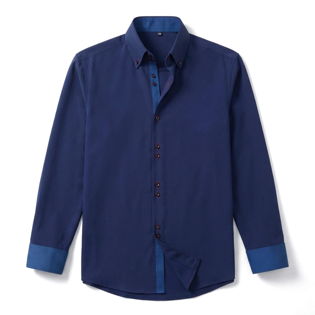 Julian Reed Stretch Shirt - Color:Navy;Size:L