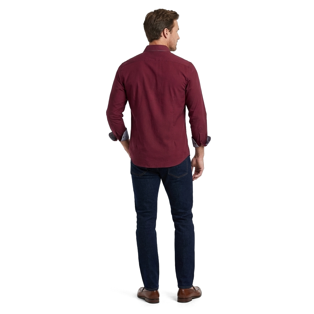Wine Red Julian Reed Stretch Shirt 1