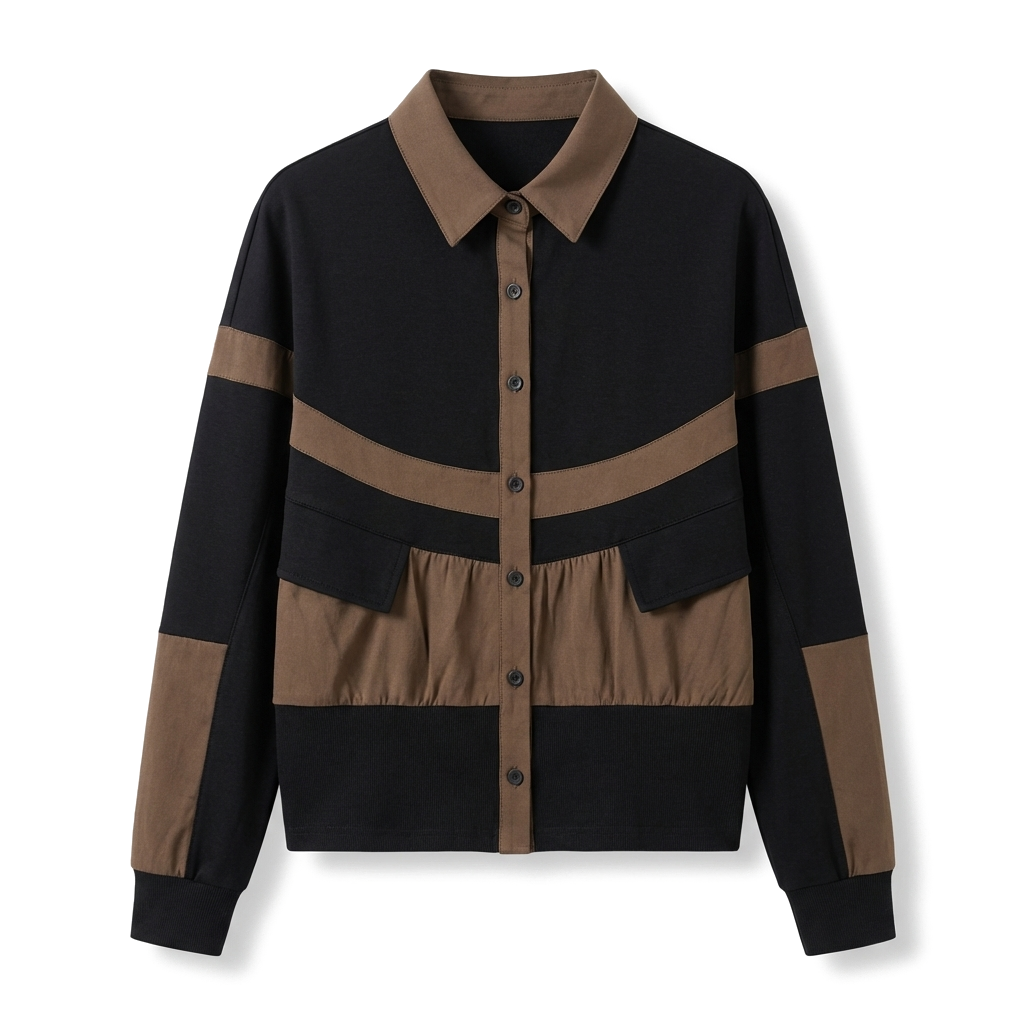Zaria Collar Button Polo  - Color:908-Khaki (Single Layer Thin);Size:4XL (77-85kg)